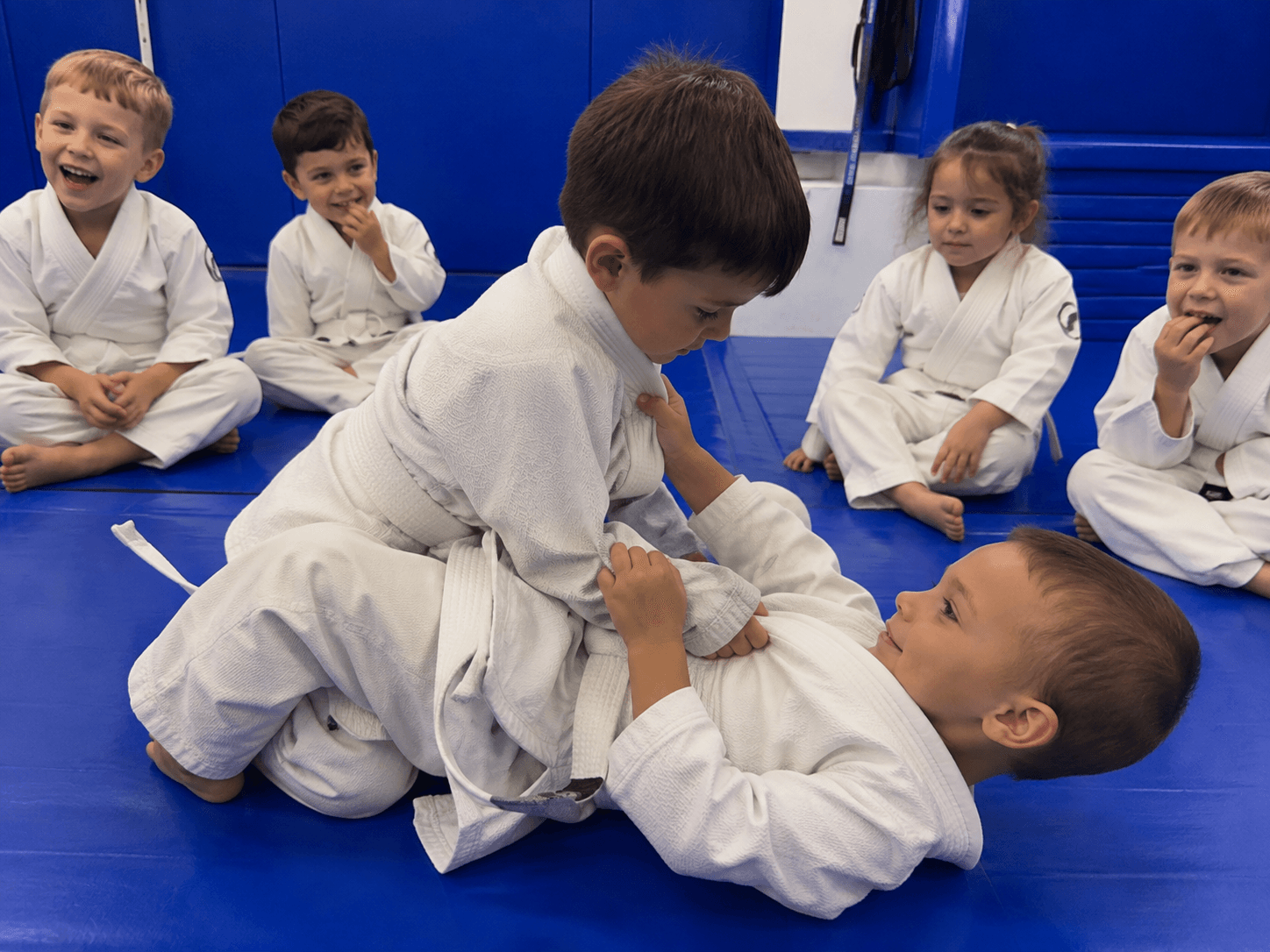 Kids martial arts class at Master Pete's BJJ Academy in Plano, TX