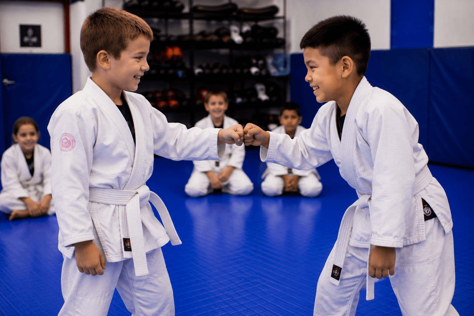 Kids martial arts class at Master Pete's BJJ Academy